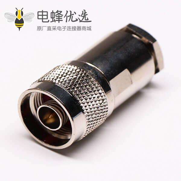 射频接头N公头直式180度螺母锁紧接线
