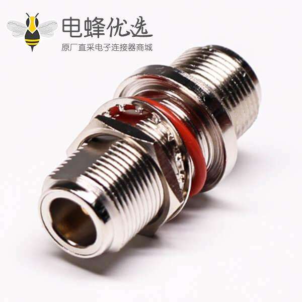 射频转接头N头直式母转母防水穿墙连接器