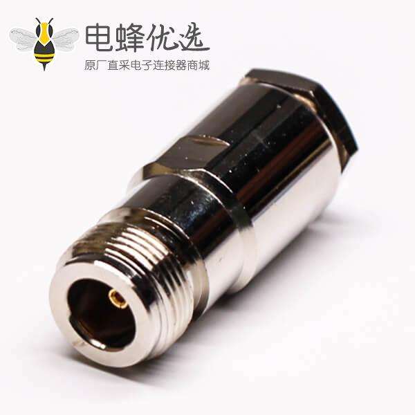 专业射频同轴连接器N型直式母头母针螺母锁紧