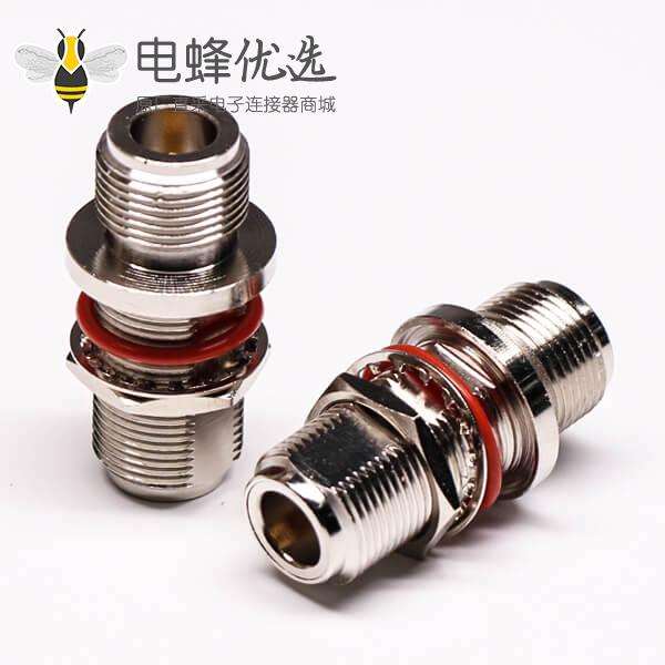 射频转接头N头直式母转母防水穿墙连接器