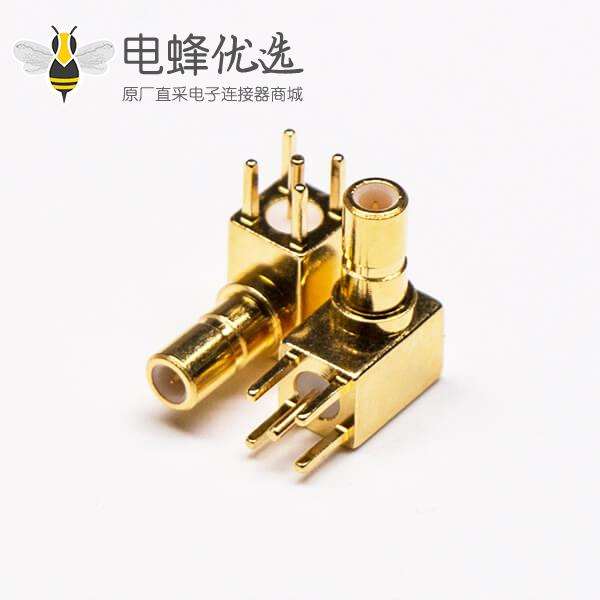SSMB母头连接器RF连接器PCB板端弯插