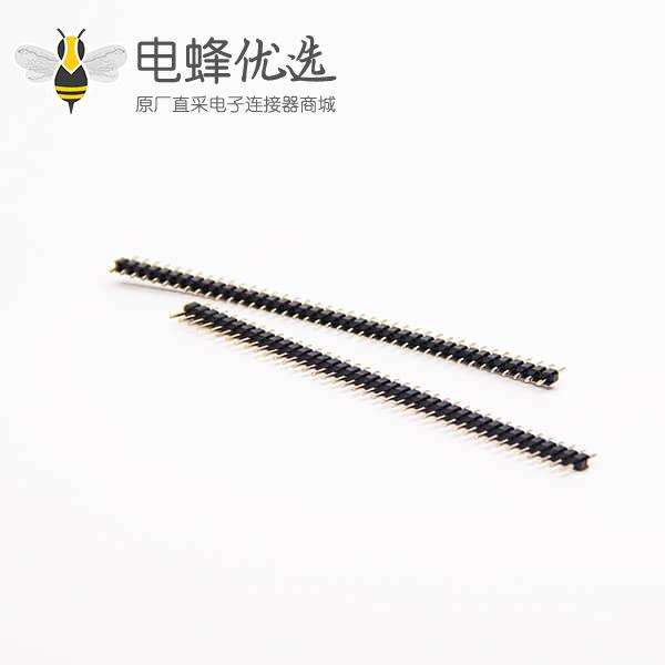 排针单塑单排公头连接器直式180度40pin间距2.0mm