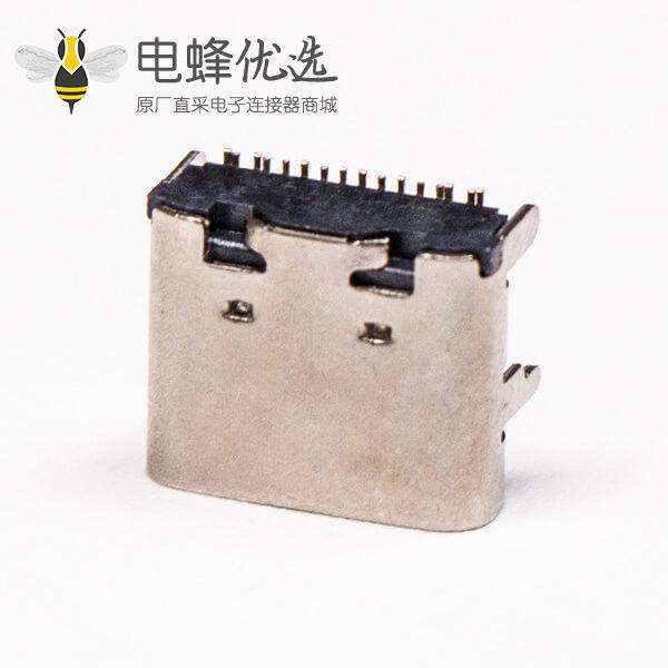 usb2.0 type-c接口弯式90度单排smt接PCB板