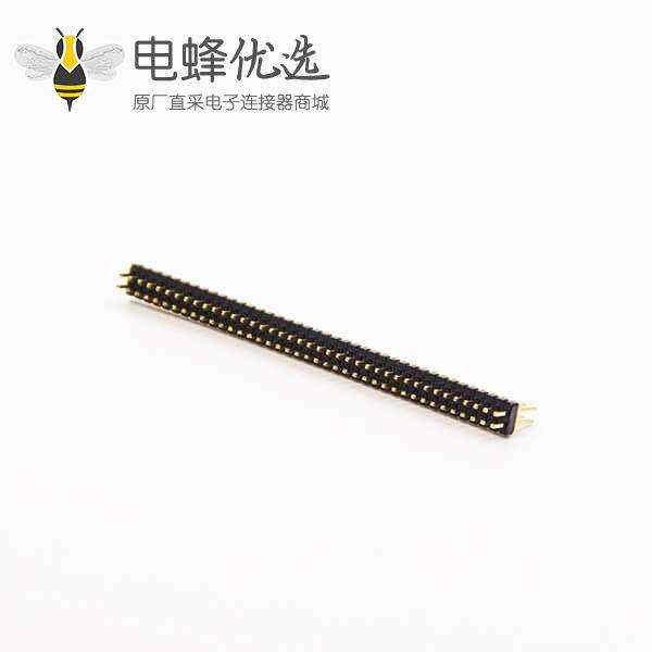 双排直插1.27针2&times;40PIN直式180度双排穿孔式