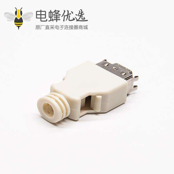 SCSI连接器14针公座直式焊接式接线带塑料外壳