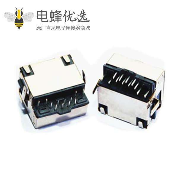 RJ45座子连接器母头卡板插板带灯