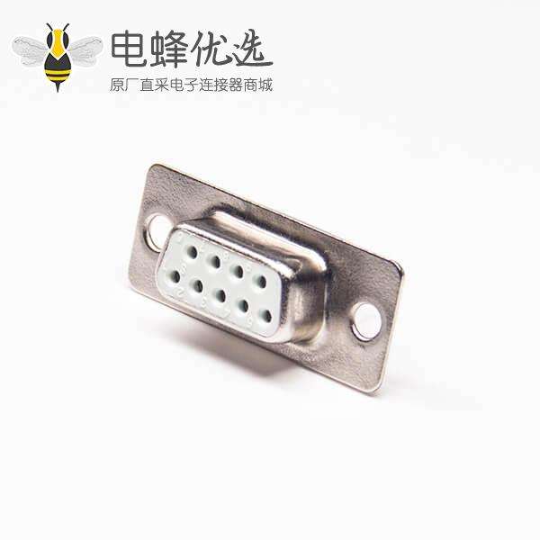 D-sub 9PIN 母座白胶冲针180度插板 X4