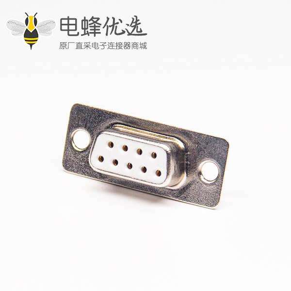 DB接头9pin车针接头母头白色胶芯焊接式接线