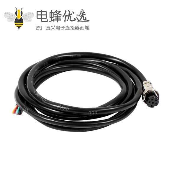 母头GX16延长线6芯航空头带线1M
