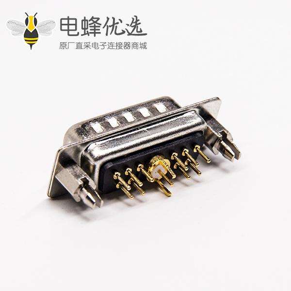 d sub连接器11w1大电流直式180度插板式接PCB板