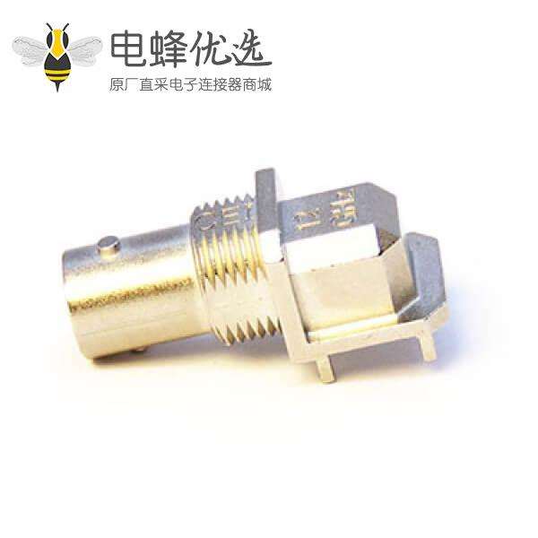 高清BNC接头表贴式连接弯式母头射频同轴连接器