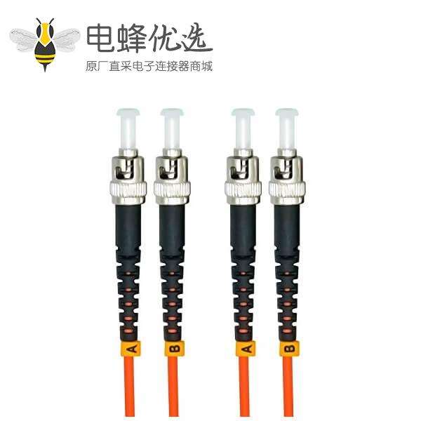 ST光纤跳线3米双工多模50/125&mu;m OM2