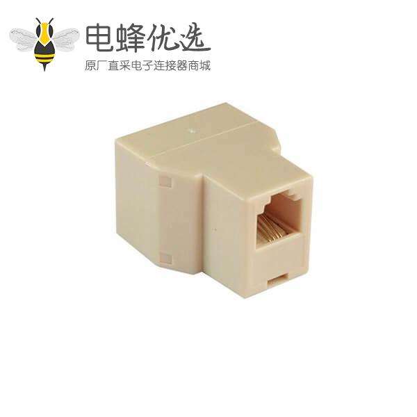 RJ45一拖二网络模块直通模块网络模六类网络模块母对母