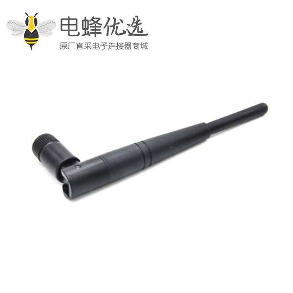 2.4G WiFi 黑色天线橡胶棒接SMA公头