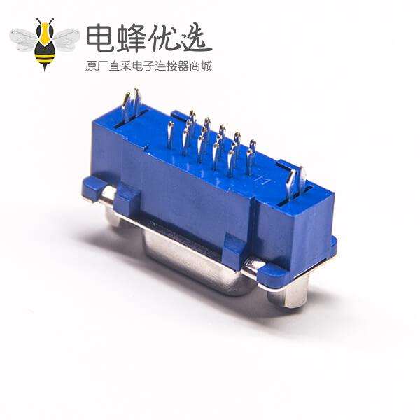 D Sub15针连接器 HDR15母插板镀锡180度 X2