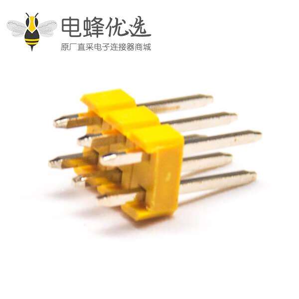 双列排针180度黄色塑胶6Pin插板2.54mm间距10pcs