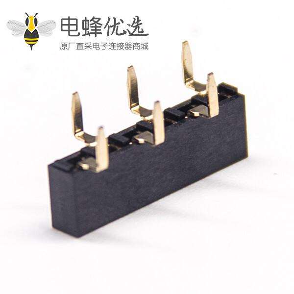 90度排母弯脚单排6孔插PCB板H5.0mm 5pcs