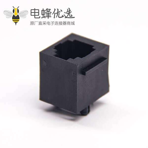 rj25连接器6p6c直式非屏蔽不带灯式插座插PCB板
