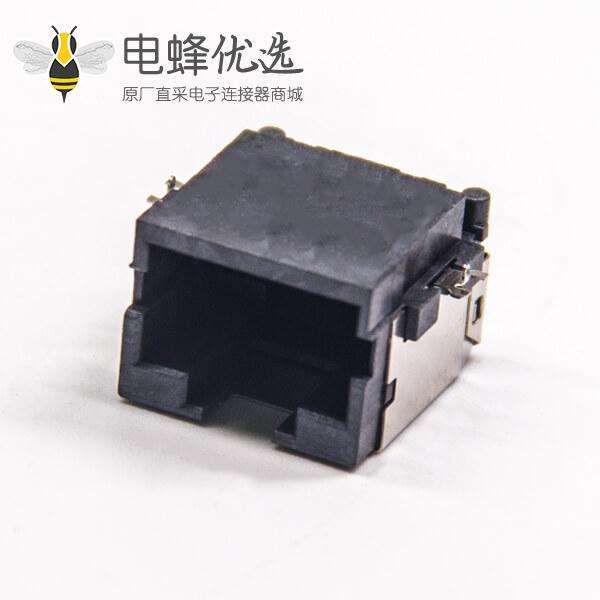 沉板式RJ45直式8p8c带屏蔽半包式模块化连接器