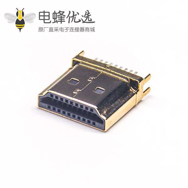 HDMI公座接头19p直角180度4个角