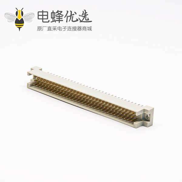 DIN41612欧式插座 节距2.54 96芯（A+B+C）180度直插 公头插孔式接PCB板安装
