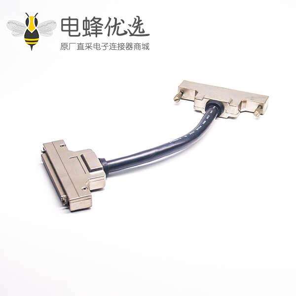SCSI100连接器HPDB公转公直式接线螺丝锁电缆200厘米