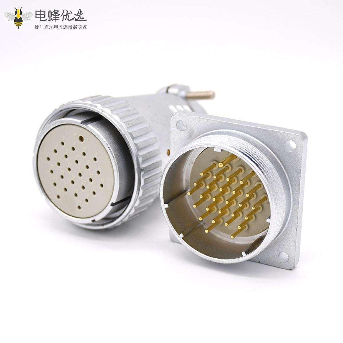母头插头P48 27芯公插座直式一对连接器