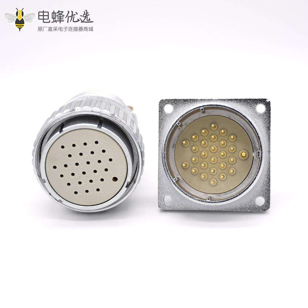 母头插头P48 27芯公插座直式一对连接器