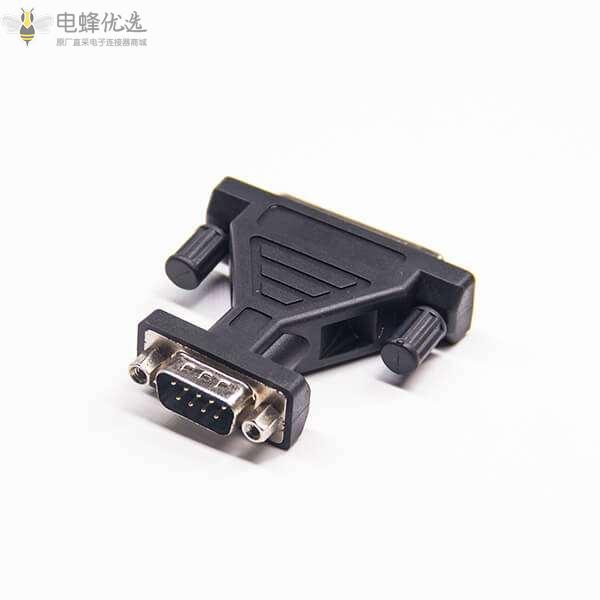 DB9转DB25标准型公头转母头直式注塑黑色DB转接头