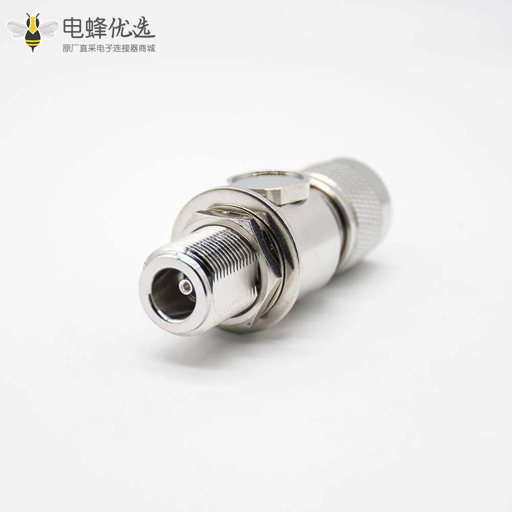 射频避雷器N公头转N母头N-JKYIP67镀镍180&deg;同轴避雷器