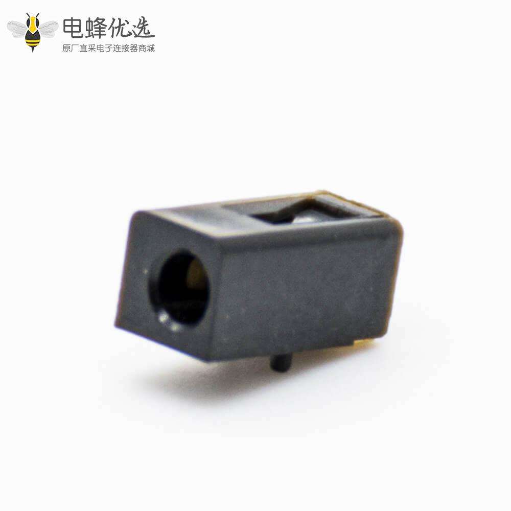电源连接器DC母插座,贴板贴片焊接塑料弯式不带屏蔽