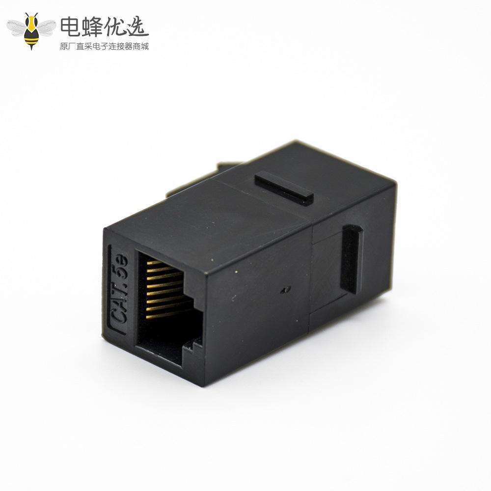 RJ45网口插座8芯直式单端口非屏蔽超五类直通网络模块