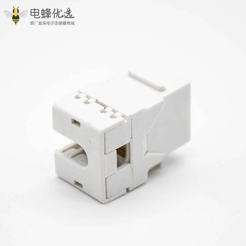 RJ45模块化插座直式180度插孔六类非屏蔽8芯网络模块
