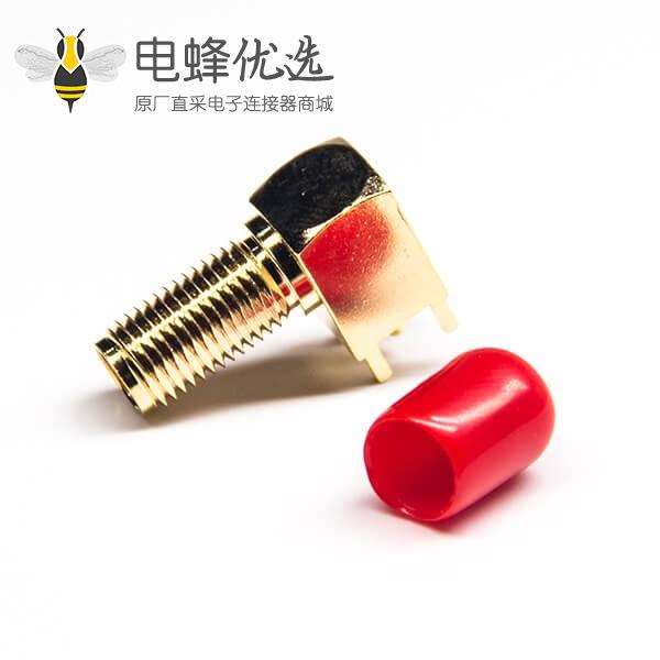 90度sma连接器防尘母头加长螺纹插板