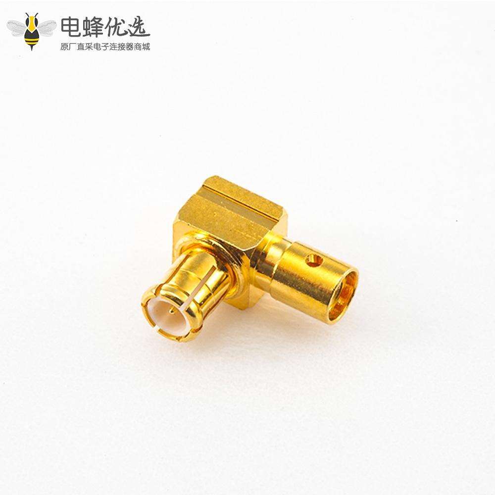 焊接电缆半柔/半刚性-2 MCX连接器公头弯式50&Omega;