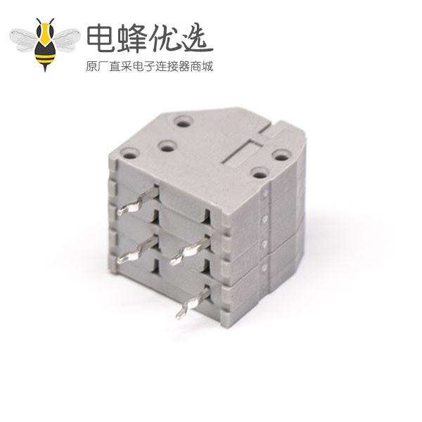 端子接线4孔4芯灰色接线穿孔直式弹簧式接线端子