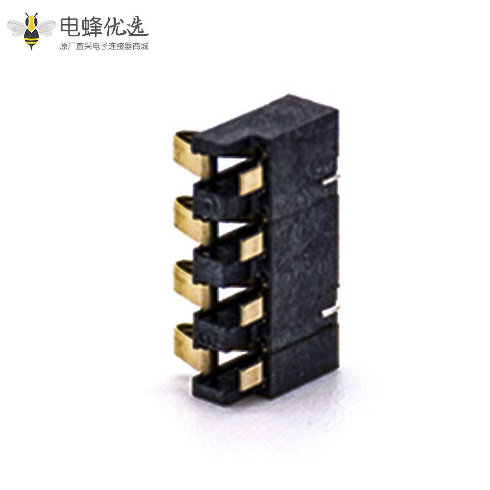 手机电池座弹片式4芯锂电池连接器2.5MM间距接PCB板