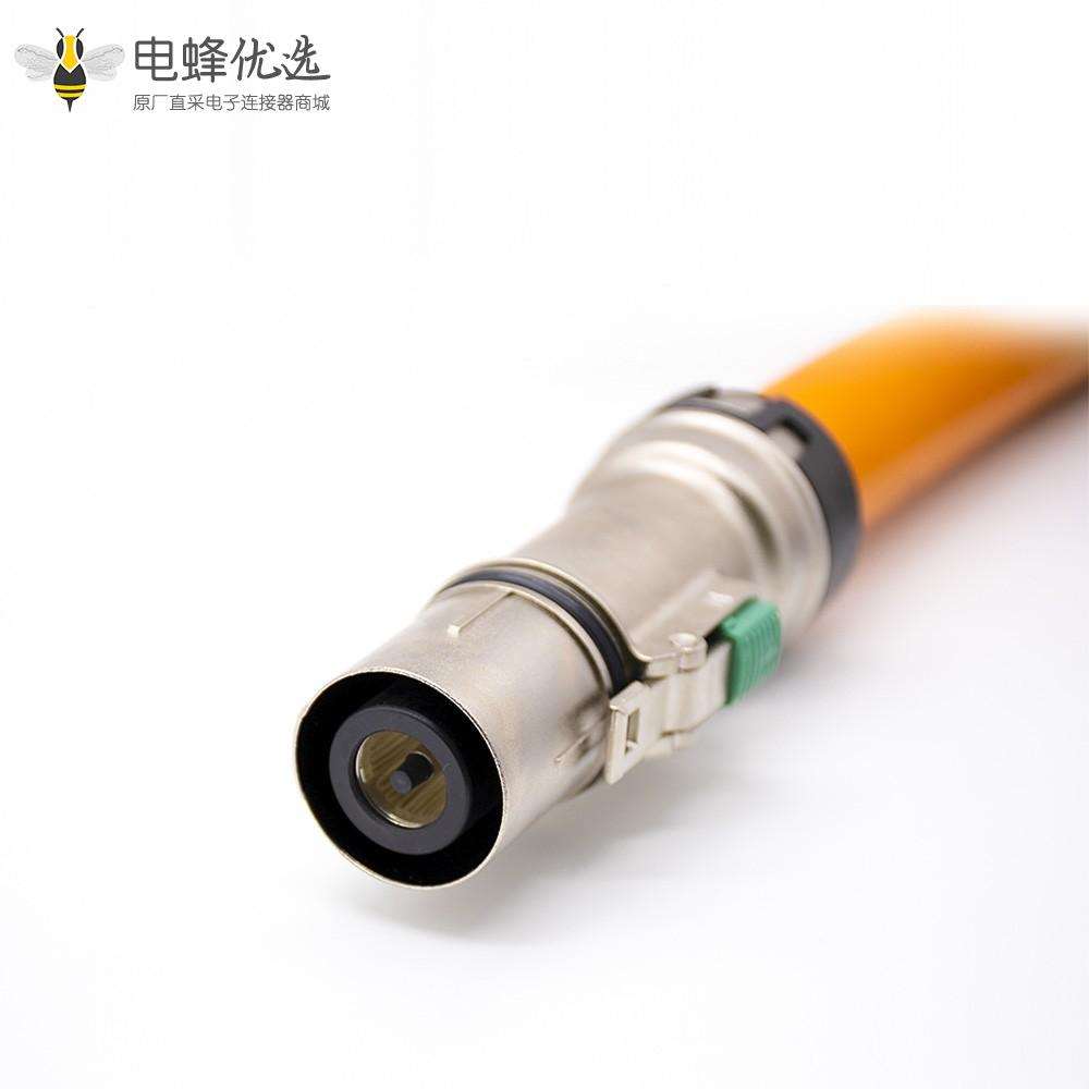 电动汽车高压连接器金属插座插头单芯直式电流500A高压互锁接150平方线