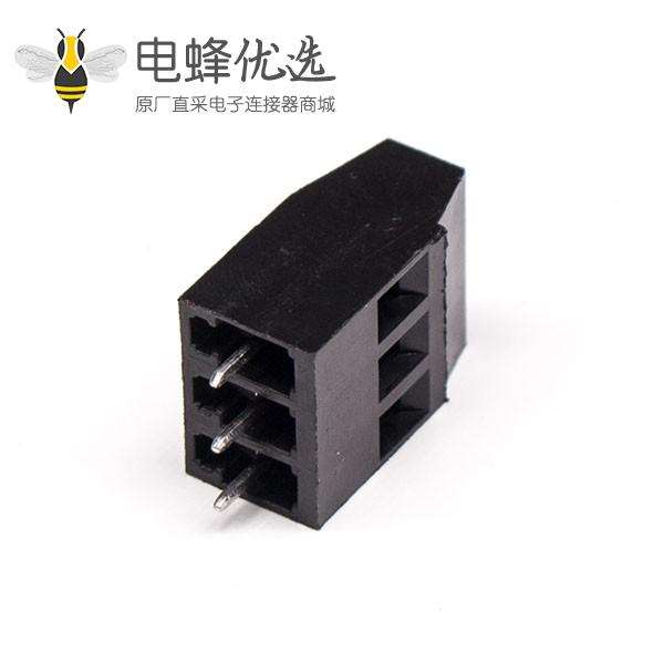 接线端子黑色直式穿孔PCB板安装螺钉式端子5.08mm间距