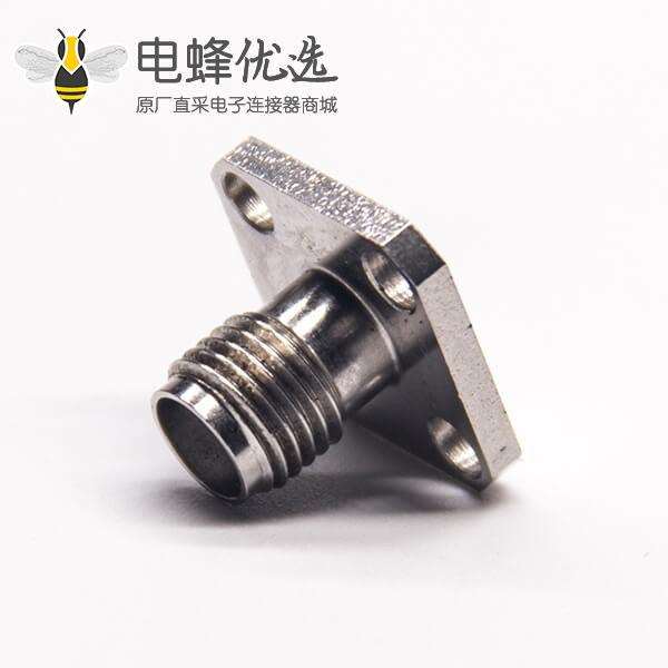 SMA母头直式4孔法兰接PCB板