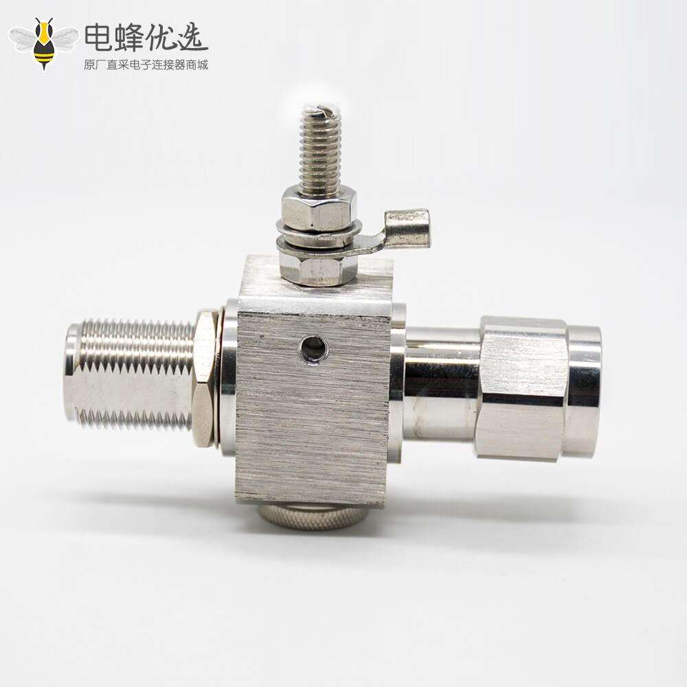 N头避雷器IP67N公头转N母头180&deg;RF射频同轴连接器镀镍
