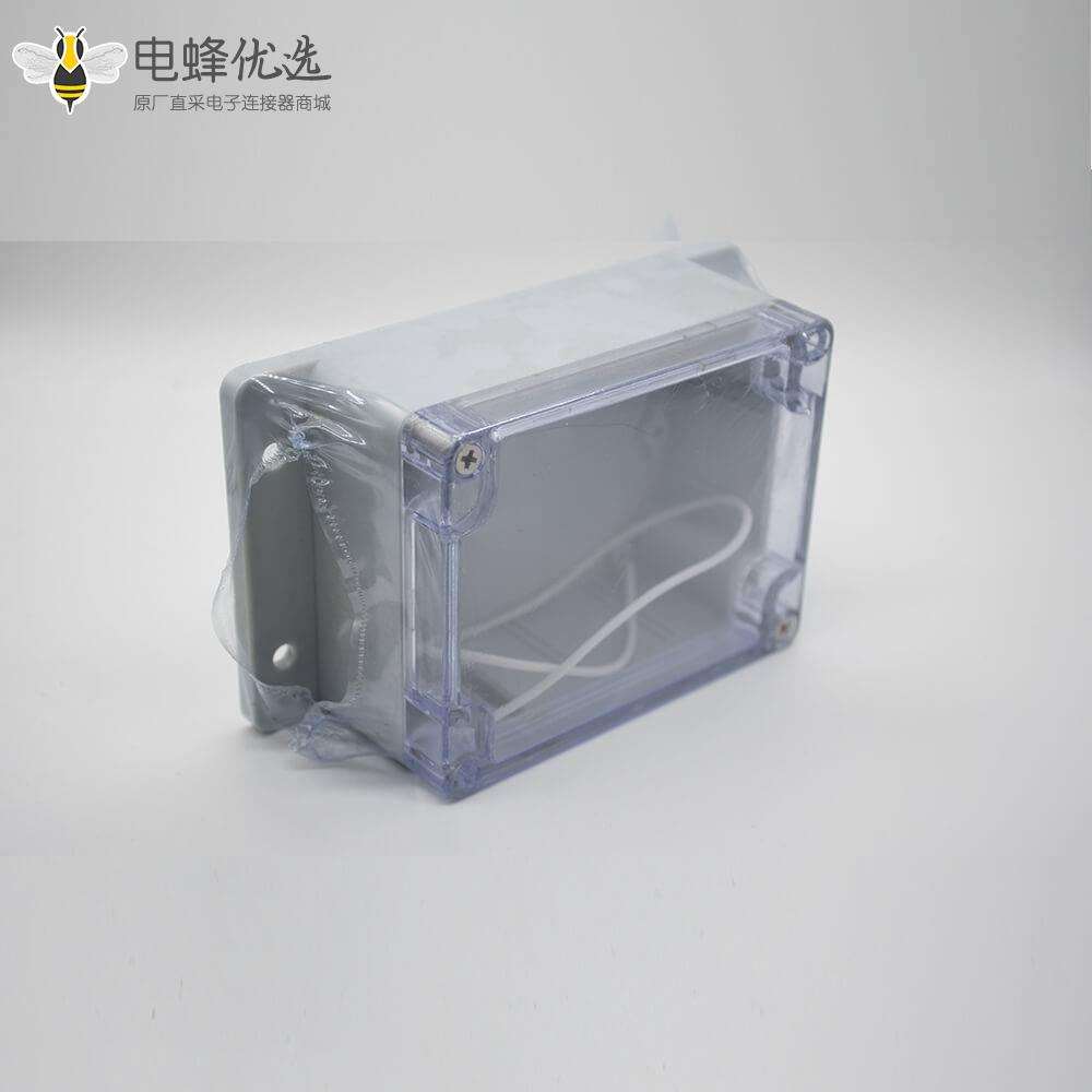 防水透明接线盒ABS塑料密封盒透明盖带耳螺丝固定115&times;90&times;55