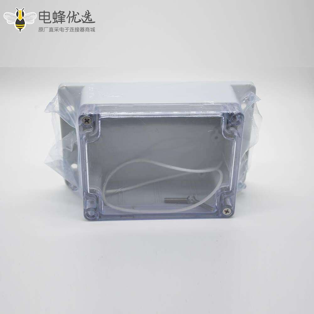 防水透明接线盒ABS塑料密封盒透明盖带耳螺丝固定115&times;90&times;55