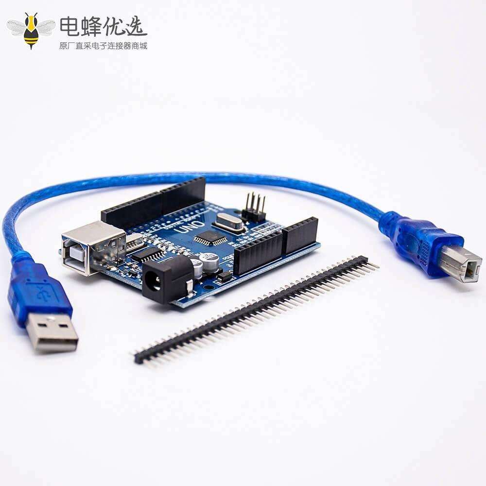ArDuino UNO R3开发板带USB线PCB安装行家改进版本