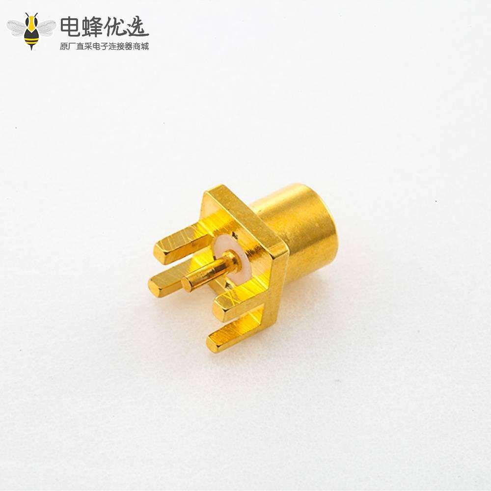 50Ohm pcb MCX接头焊接母直式卡板铜镀金50&Omega;