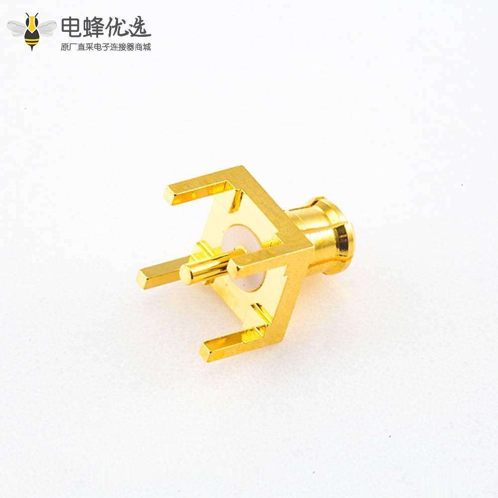 PCB插板MCX接头焊接公头直式铜镀金50&Omega;