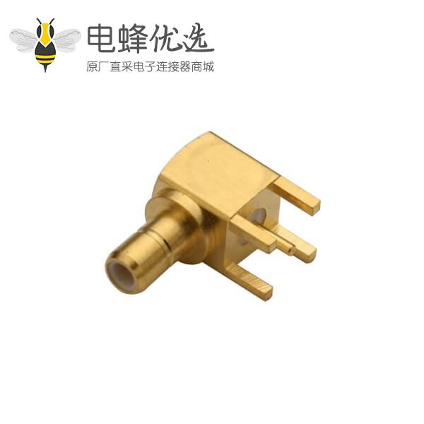 连接器smb弯插镀金母头pcb电路板