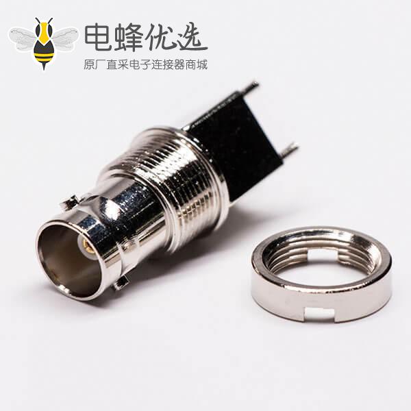 BNC接头母头直插PCB板穿墙安装连接器