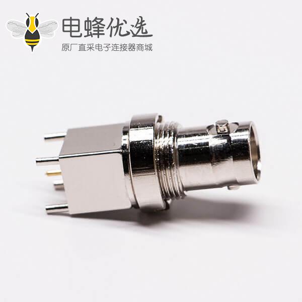 BNC接头母头直插PCB板穿墙安装连接器