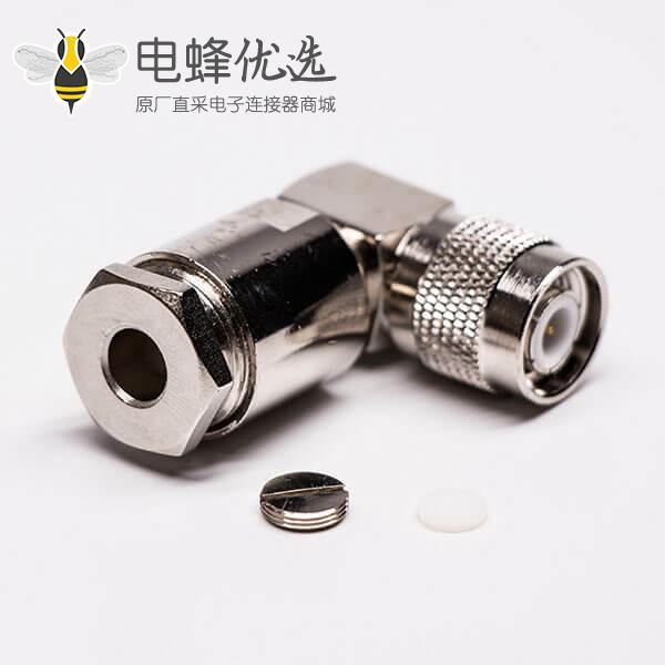 TNC连接头90度螺母锁紧接RG8同轴线缆